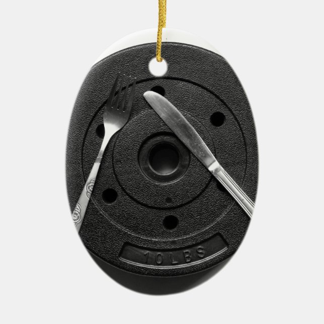 Fitness Keramik Ornament (Vorne)