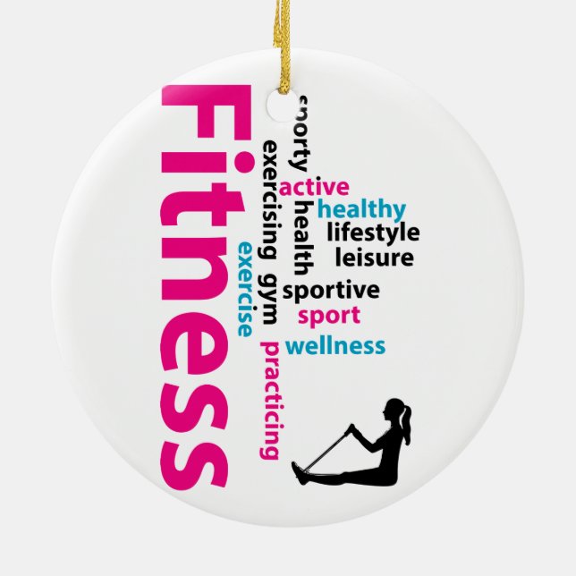 Fitness Keramik Ornament (Hinten)