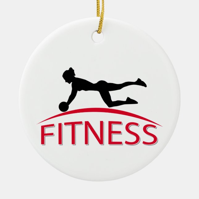Fitness Keramik Ornament (Vorne)