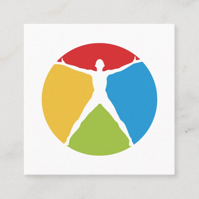 Fitness-Lehrer-moderner Entwurf Quadratische Visitenkarte (Vorderseite)