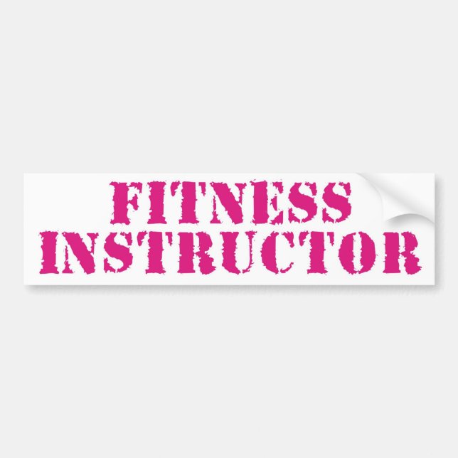 Fitness-Lehrer/Rosa Autoaufkleber (Vorne)