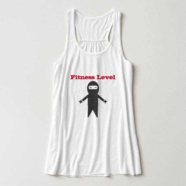 Fitness Level Ninja Tank Top (Design Vorderseite)