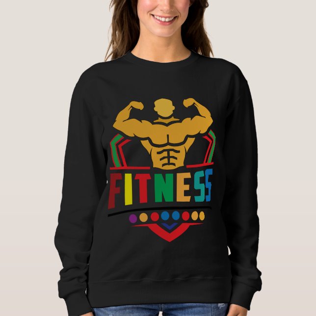 Fitness Lifestyle – Train Hard Stay Strong Sweatshirt (Vorderseite)