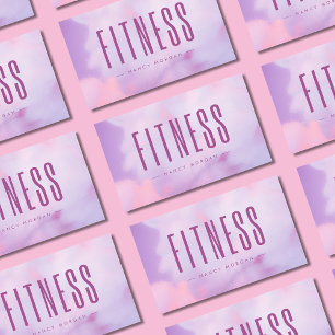 Fitness Lila Holografie Visitenkarte