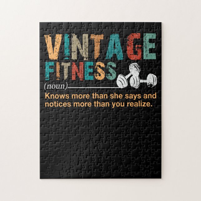 Fitness Lover|Vintage Fitness - Kostenvoranschlag Puzzle (Vertikal)