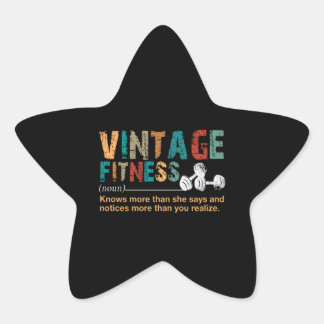 Fitness Lover|Vintage Fitness - Kostenvoranschlag Stern-Aufkleber