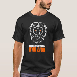Fitness Löwenkopf Orange Tier Zunahme Workout Fitn T-Shirt