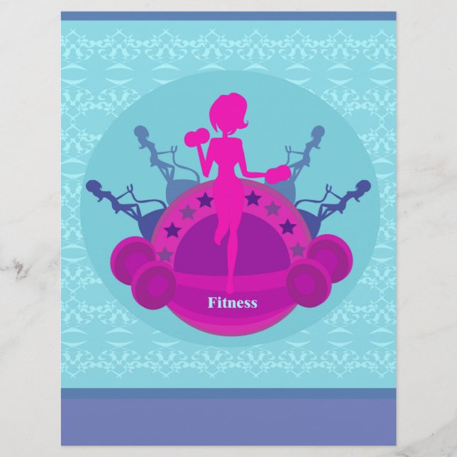 Fitness Mädchen Training Flyer (Vorne)