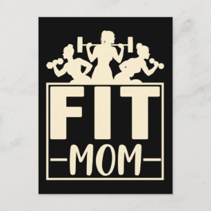 Fitness Mama Gym Übung Weightlift Mama Postkarte