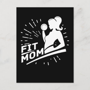 Fitness Mama Weightlift Mother Gym Exercure Postkarte