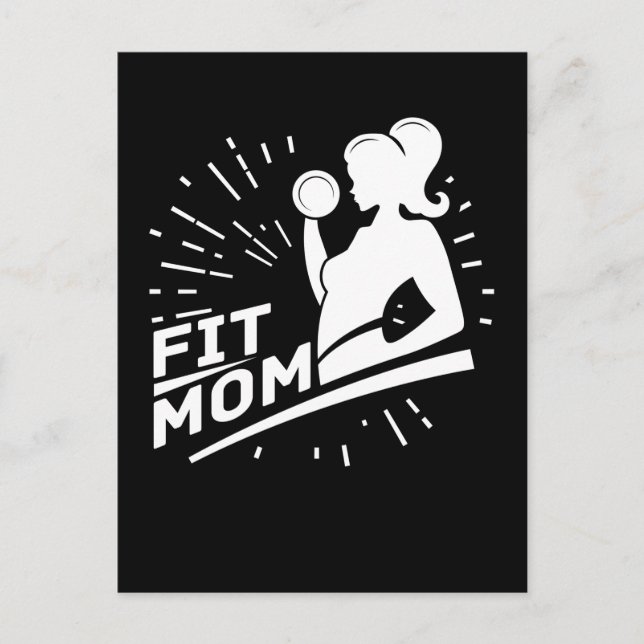 Fitness Mama Weightlift Mother Gym Exercure Postkarte (Vorderseite)
