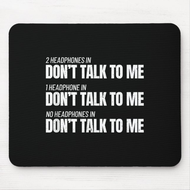 Fitness Meme - Don't Talk To Me At The Gym - Funny Mousepad (Vorne)