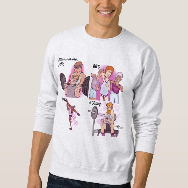 Fitness Men's Ash Sweatshirt (Vorderseite)