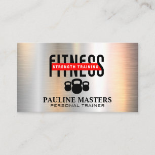 Fitness   Metallische Sitzungskarte Terminkarte