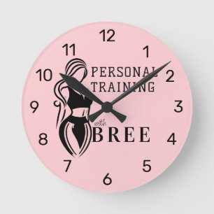 Fitness Minimalistisch Runde Wanduhr