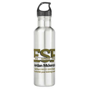 Fitness Monogram-Logo des Personal Trainers Edelstahlflasche