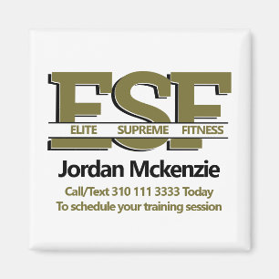 Fitness   Monogram-Logo des Personal Trainers Magnet