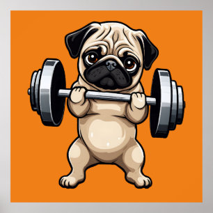 Fitness Mops Poster