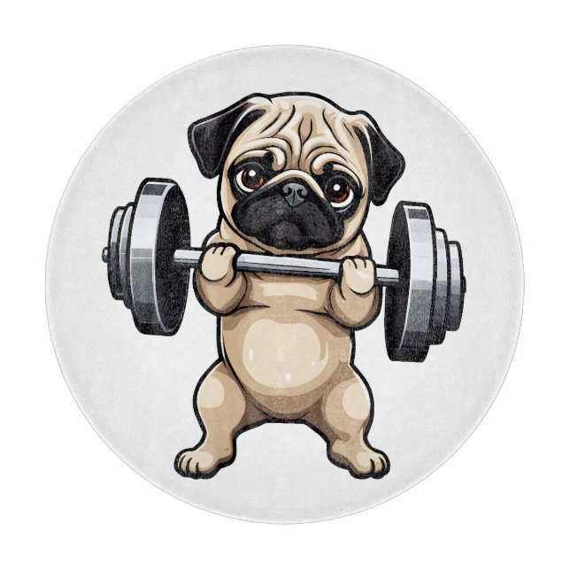 Fitness Mops Schneidebrett (Vorderseite)