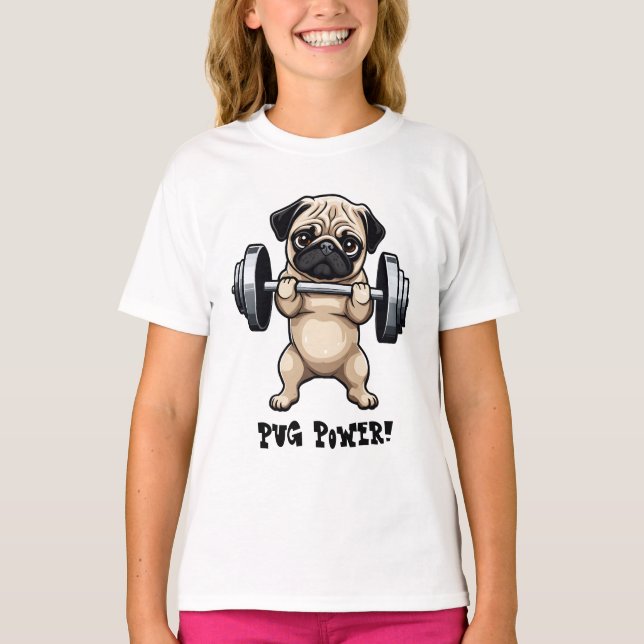 Fitness Mops T-Shirt (Vorderseite)