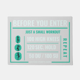 Fitness Motivation beginnt direkt vor der Haustür Fußmatte