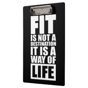 Fitness Motivation - Fit ist kein Ziel Klemmbrett