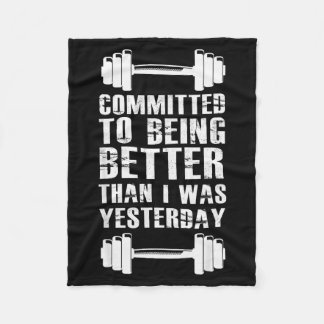 Fitness-Motivation für Männer Frauen mit Spruch Gy Fleecedecke