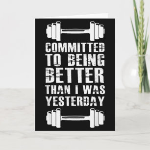 Fitness-Motivation für Männer Frauen mit Spruch Gy Karte