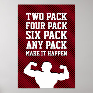 Fitness Motivation Zitat Neue moderne Typografie Poster