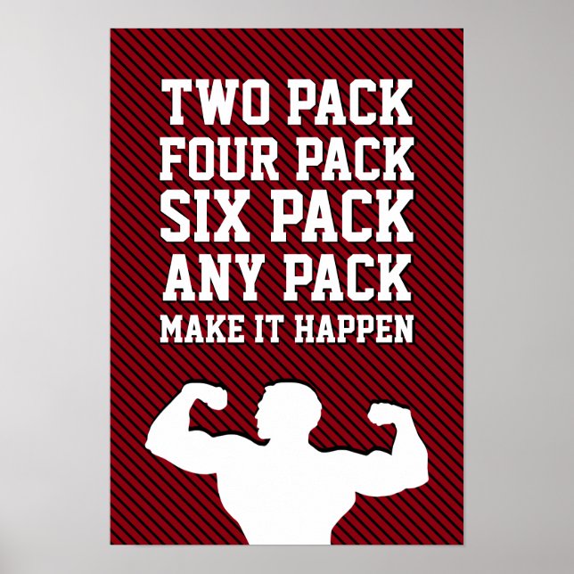 Fitness Motivation Zitat Neue moderne Typografie Poster (Vorne)