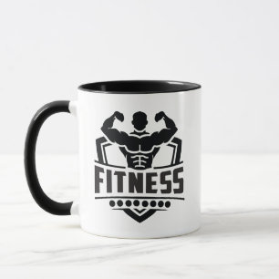 Fitness-Motivations-Grafik   Starkes & aktives Leb Tasse