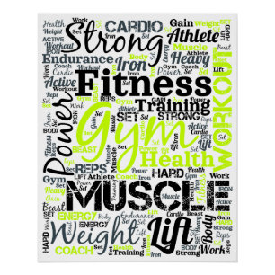Fitness-Motivations-Typografie-Design Poster
