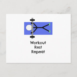 Fitness-Motivationsbotschaft Postkarte