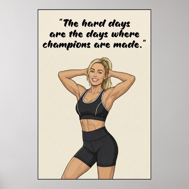 Fitness-Motivationsposter  Poster (Vorne)
