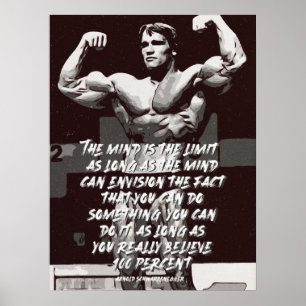 Fitness-Motivationszitat Bodybuilder-Stil Modern Poster