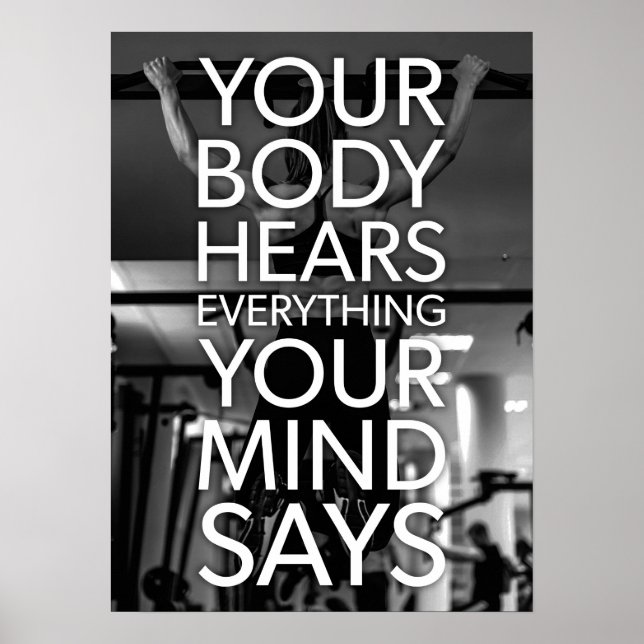 Fitness Motivierend Poster (Vorne)