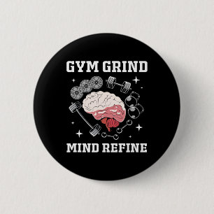 Fitness-Mühen Verfeinerter Geist Bodybuilding Lust Button