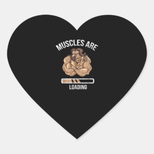 Fitness Muskelbeladung Bullock Ox Sport Gym Herz-Aufkleber