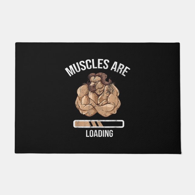 Fitness Muskelladung Bullock Ox Sportym Fußmatte (Vorderseite)