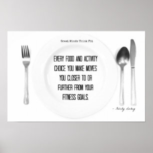 Fitness Nahrung und Aktivität Wahl! Poster