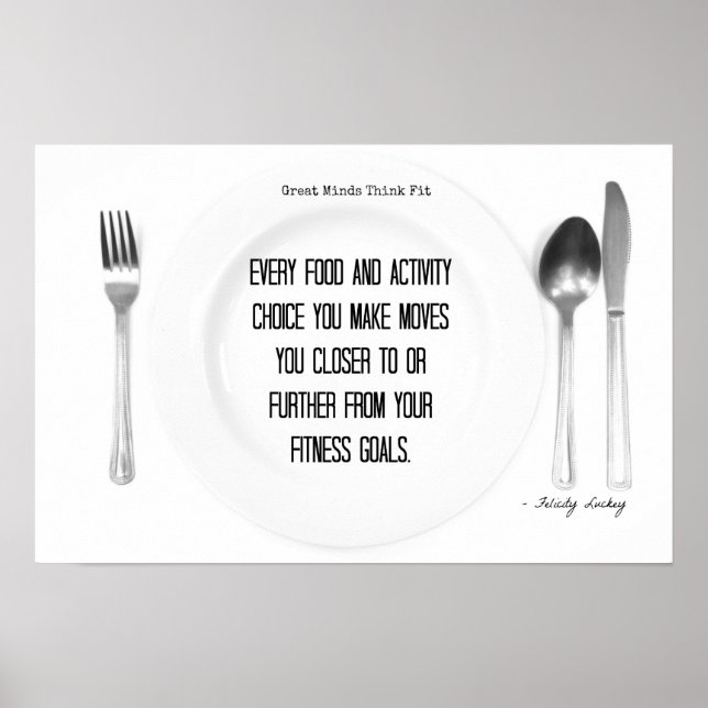 Fitness Nahrung und Aktivität Wahl! Poster (Vorne)