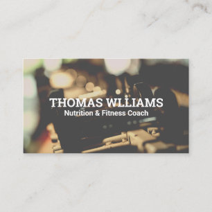 Fitness Nutrition Icons   Gym Weights Visitenkarte