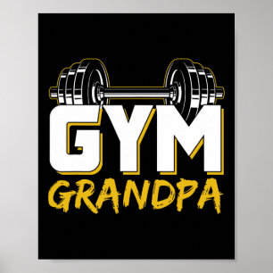 Fitness-Opa Workout Training Fitness Krafttraining Poster