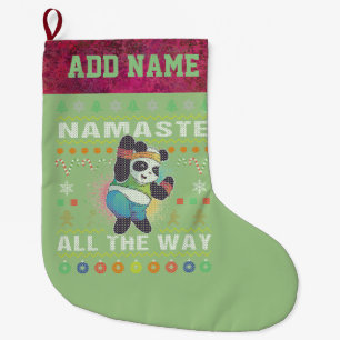 Fitness Panda Namaste Der ganze Weg zu Weihnachten Großer Weihnachtsstrumpf