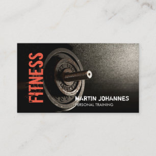 Fitness Personal Trainer Bodybuilding Modern Sharp Visitenkarte