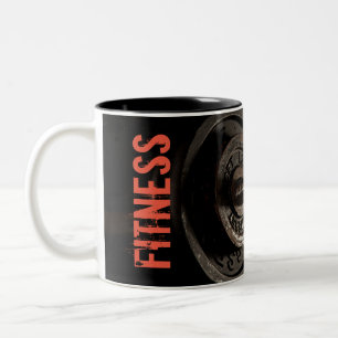 Fitness Personal Trainer Bodybuilding Modern Sharp Zweifarbige Tasse