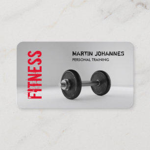 Fitness Personal Trainer Bodybuilding Modern Visitenkarte