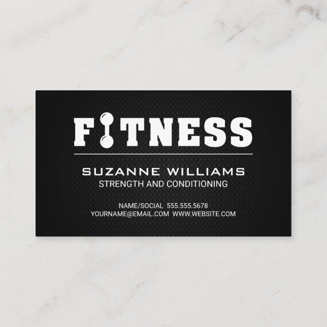 Fitness | Personal Trainer Business Card Visitenkarte (Rückseite)