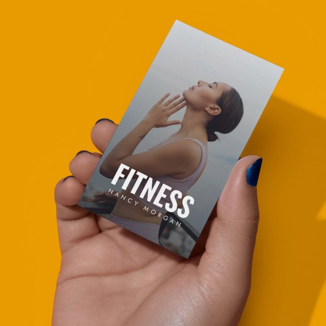 Fitness Personal Trainer Foto QR-Code Visitenkarte (Von Creator hochgeladen)
