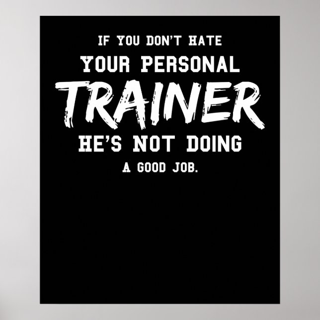 Fitness Personal Trainer Gym Motivation Poster (Vorne)